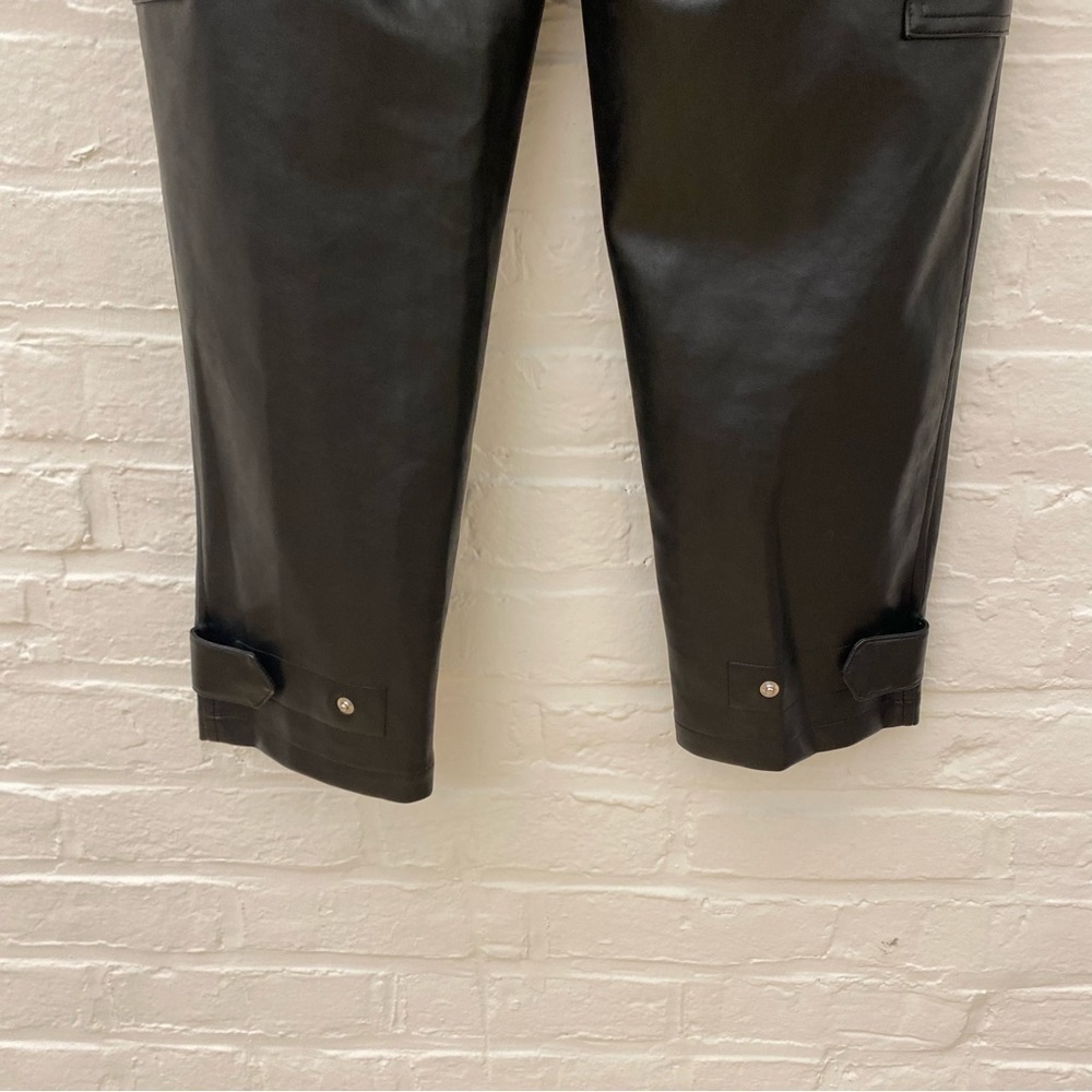 Aritzia || Wilfred Free Modern Cargo Pant Black Faux Leather 0 - Picture 8 of 12